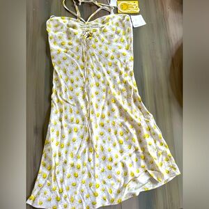 NWT Bershka originals Happy Smiley Face Dress Cross back women’s size small S